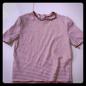 White and red blouse